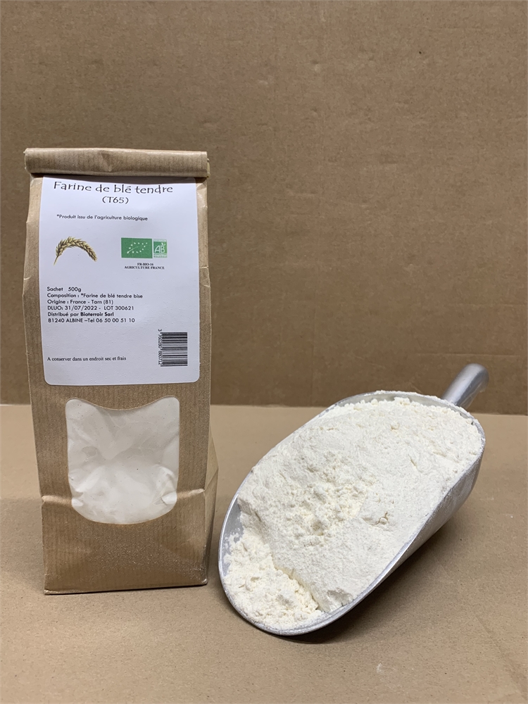 Farine de blé T65 bio - U - 1 kg